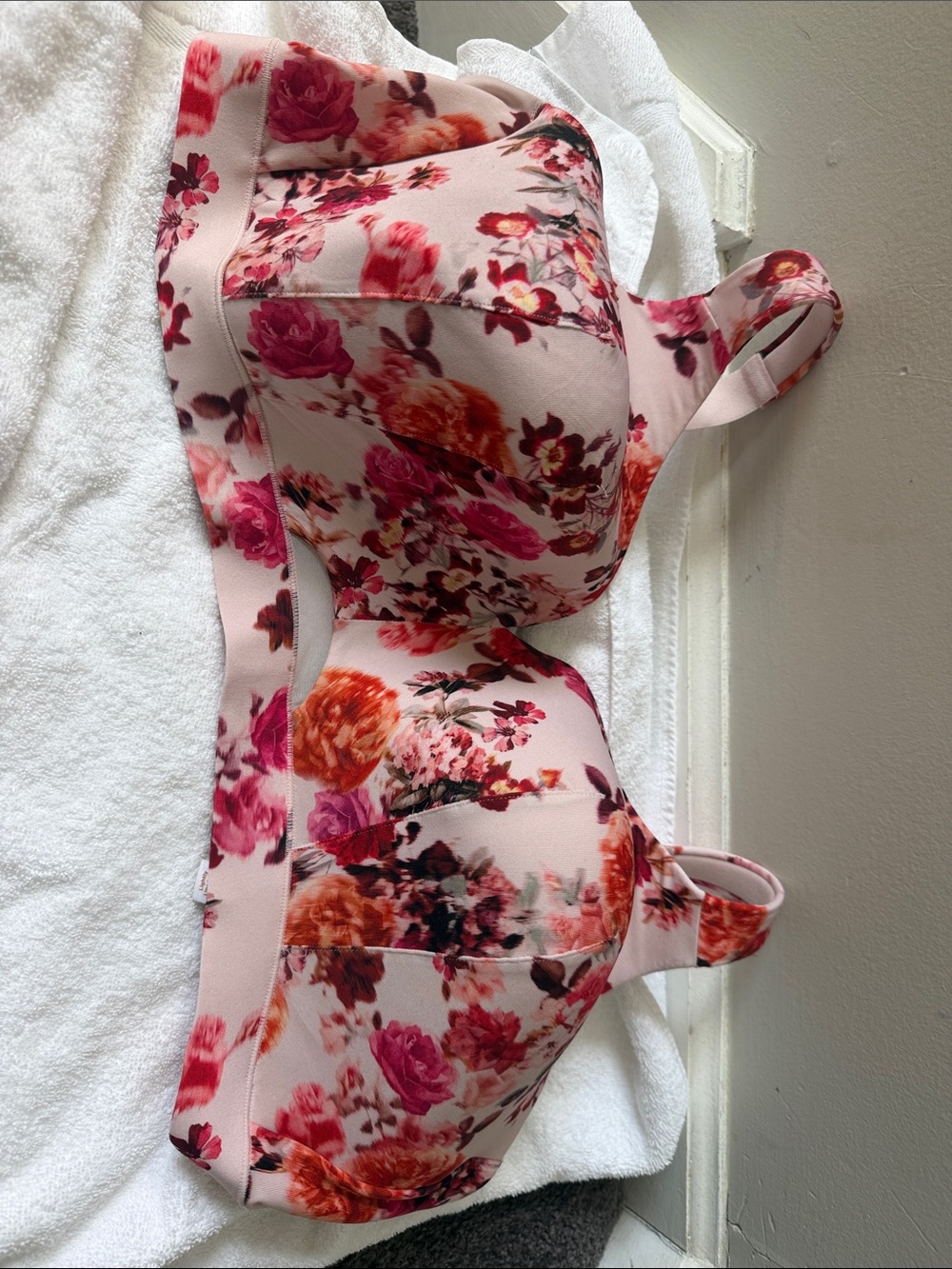 Lane Bryant Pink Floral Full-Coverage Support Bra